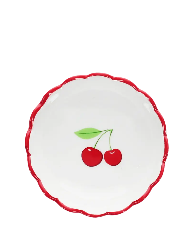 Mini Cherry Scalloped Trinket Dish
