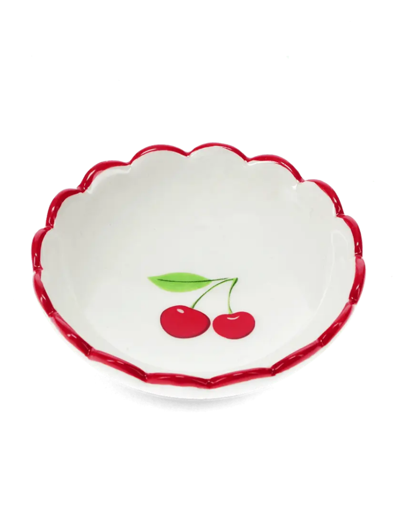 Mini Cherry Scalloped Trinket Dish