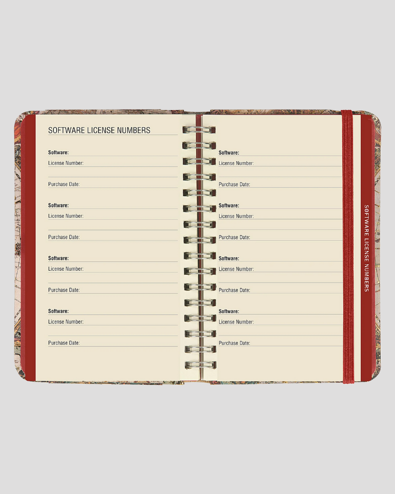 Old World Internet Address and Password Logbook