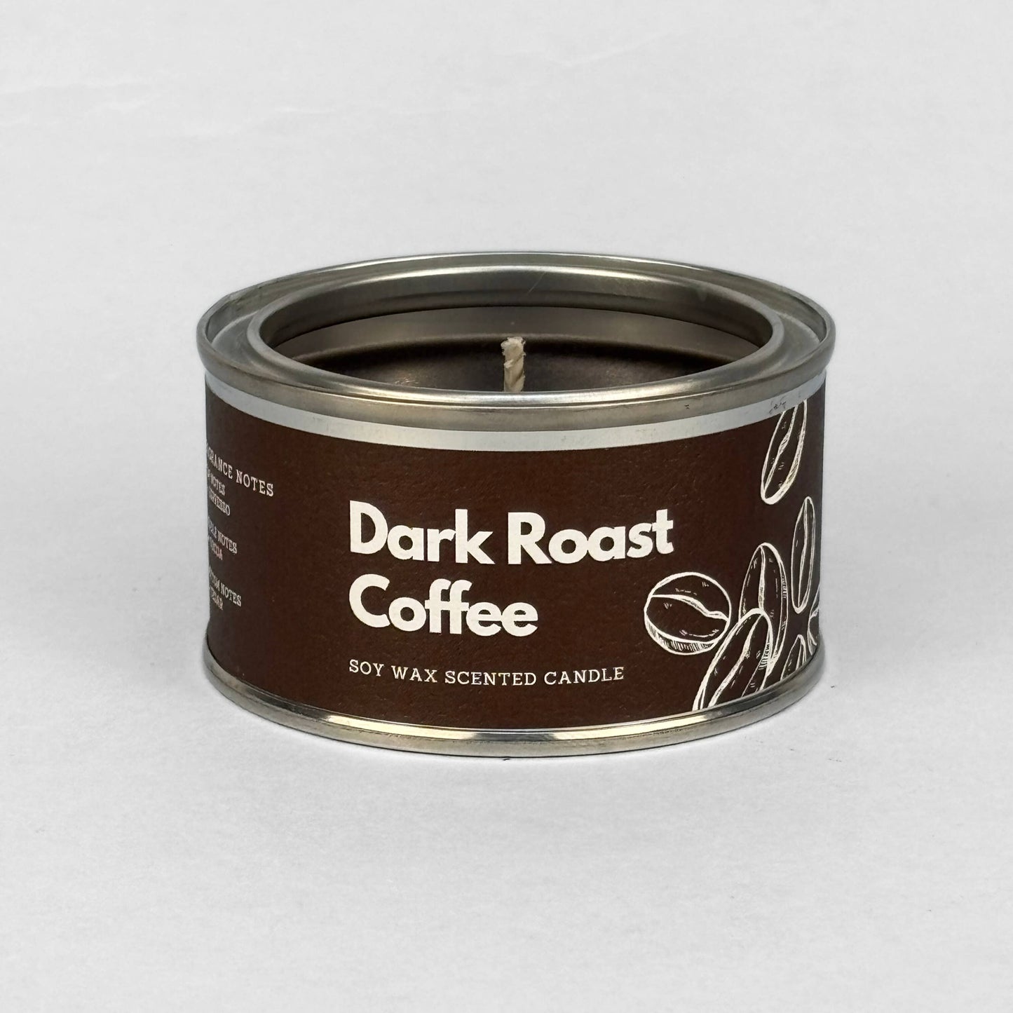 Dark Roast Coffee Paint Tin Candle