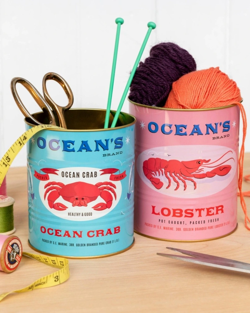 Ocean's Brand Storage Tins Set of 2