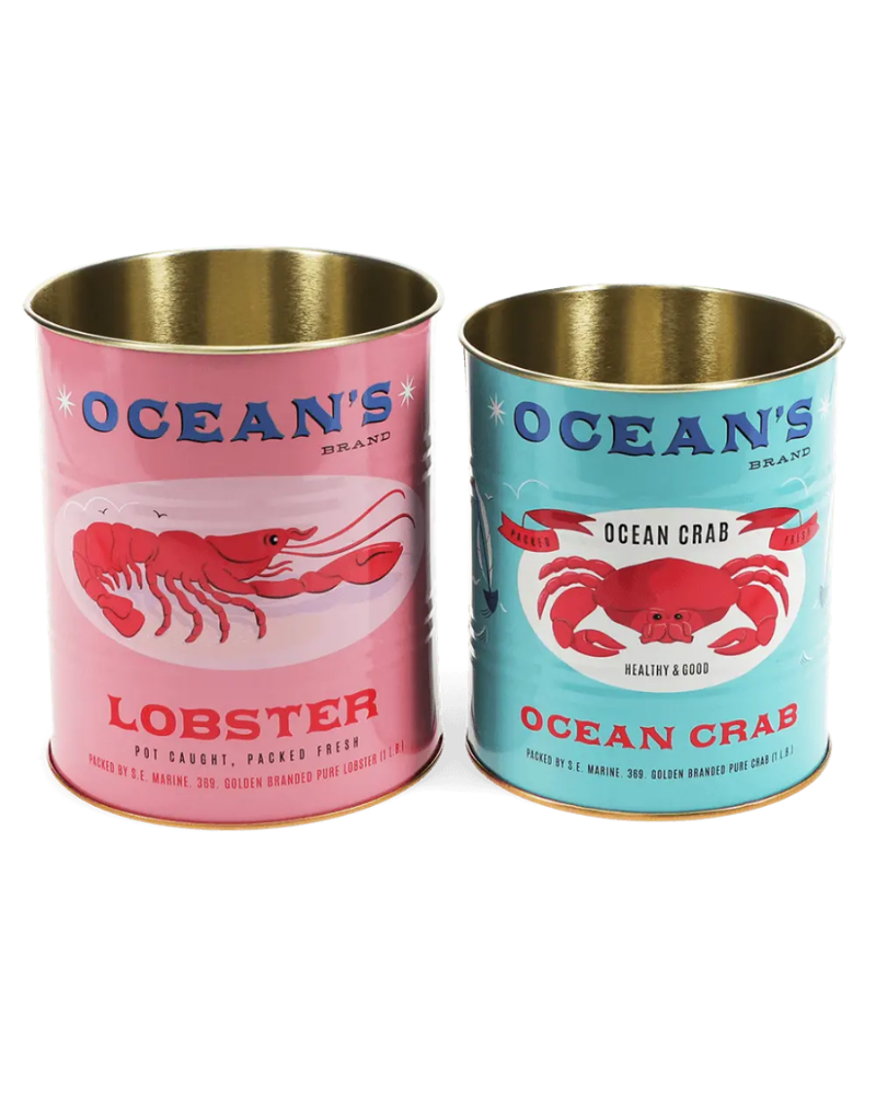 Ocean's Brand Storage Tins Set of 2