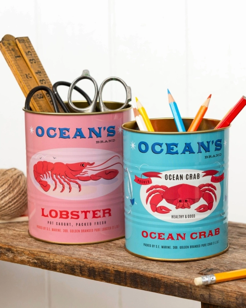Ocean's Brand Storage Tins Set of 2