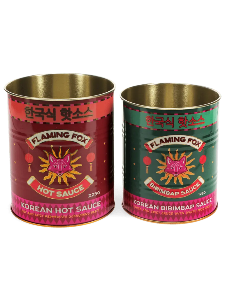 Flaming Fox Storage Tins Set of 2