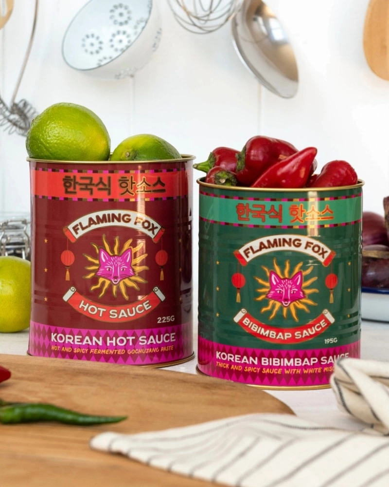 Flaming Fox Storage Tins Set of 2