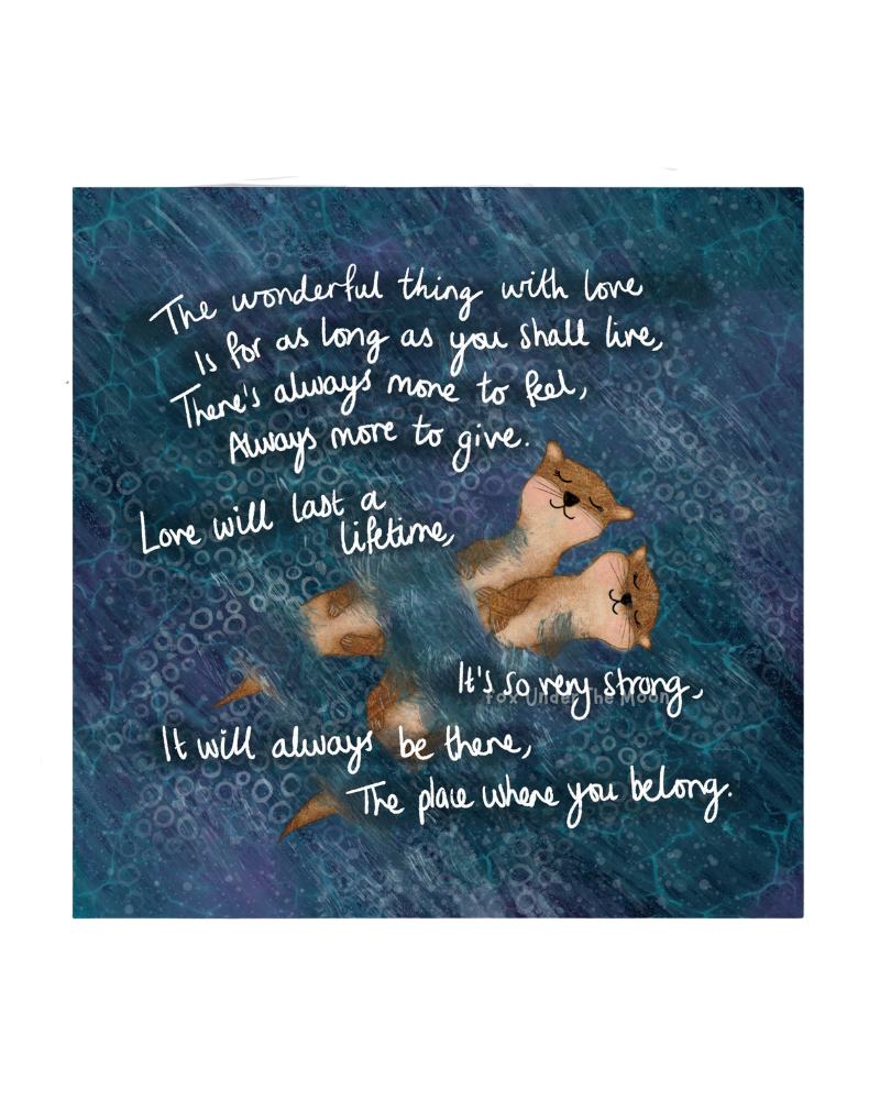 Otters in Love Greeting Card