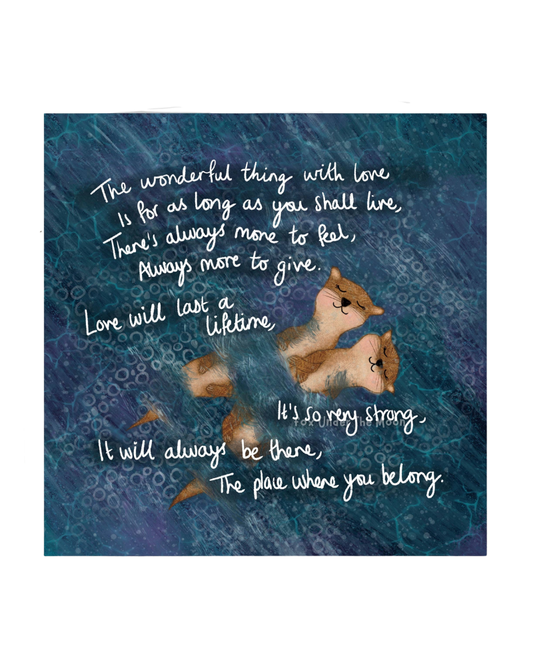 Otters in Love Greeting Card