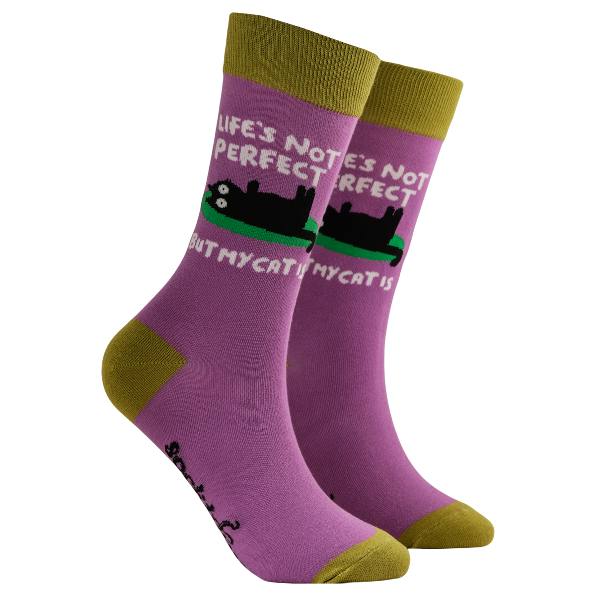 Life's Not Perfect But My Cat Is Socks in Purple
