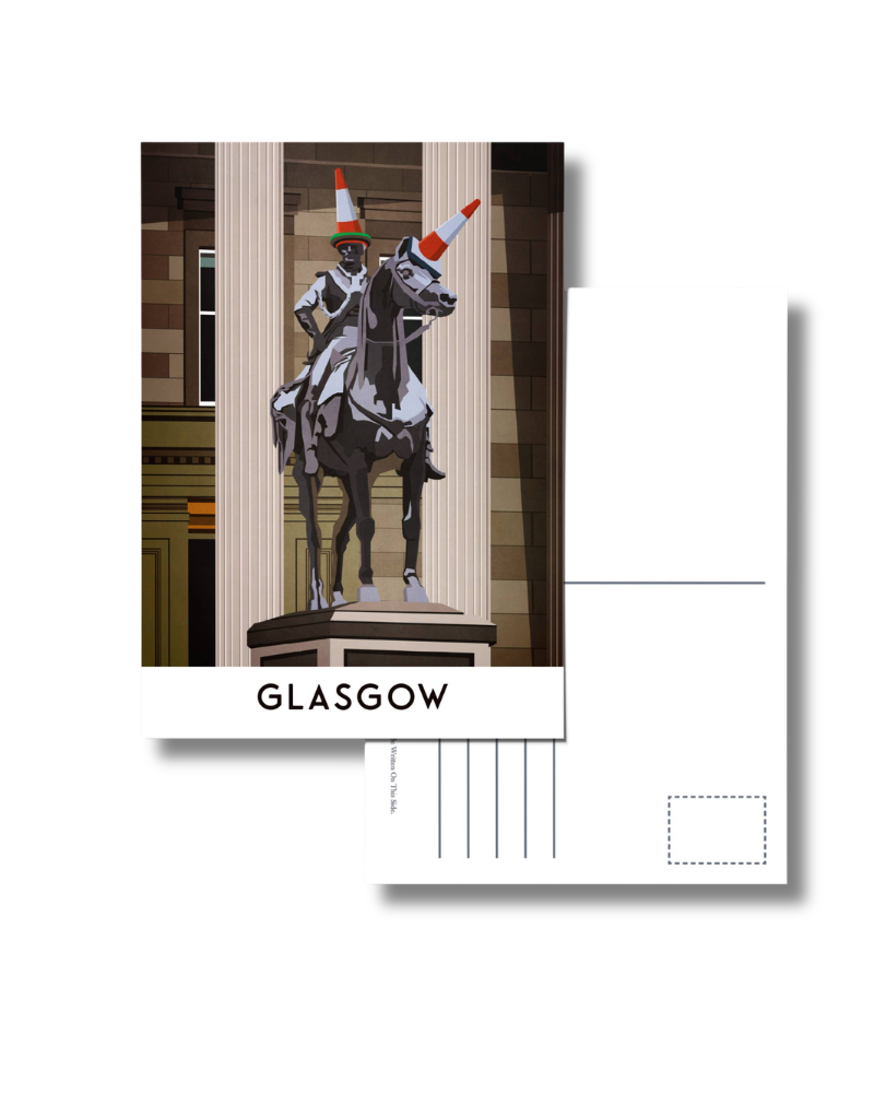 Glasgow Duke of Wellington Statue Postcard