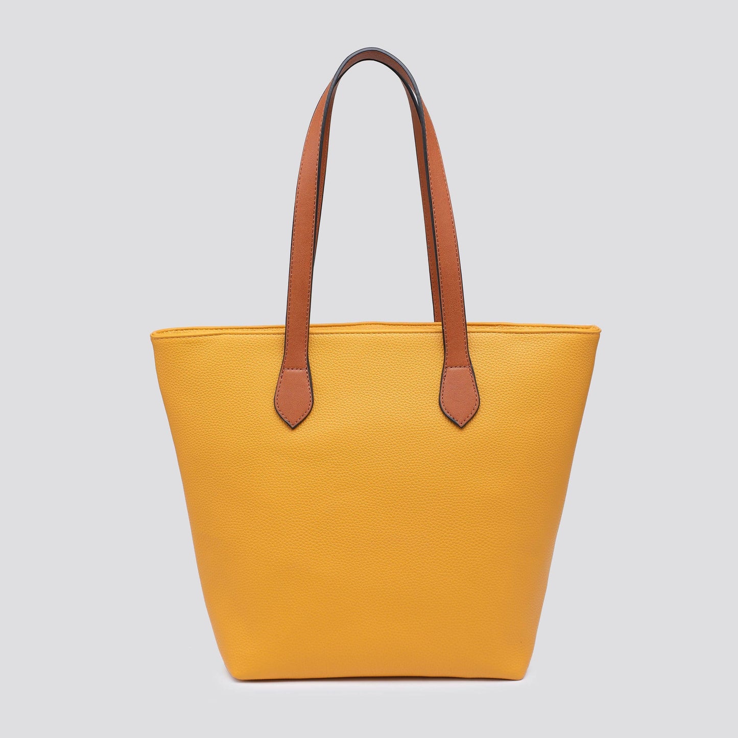 Premium Grade Faux Leather Shopper Bag Tote Bagin Navy