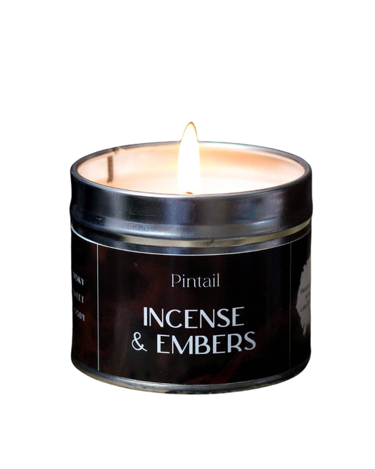 Incense & Embers Classic Tin Candle