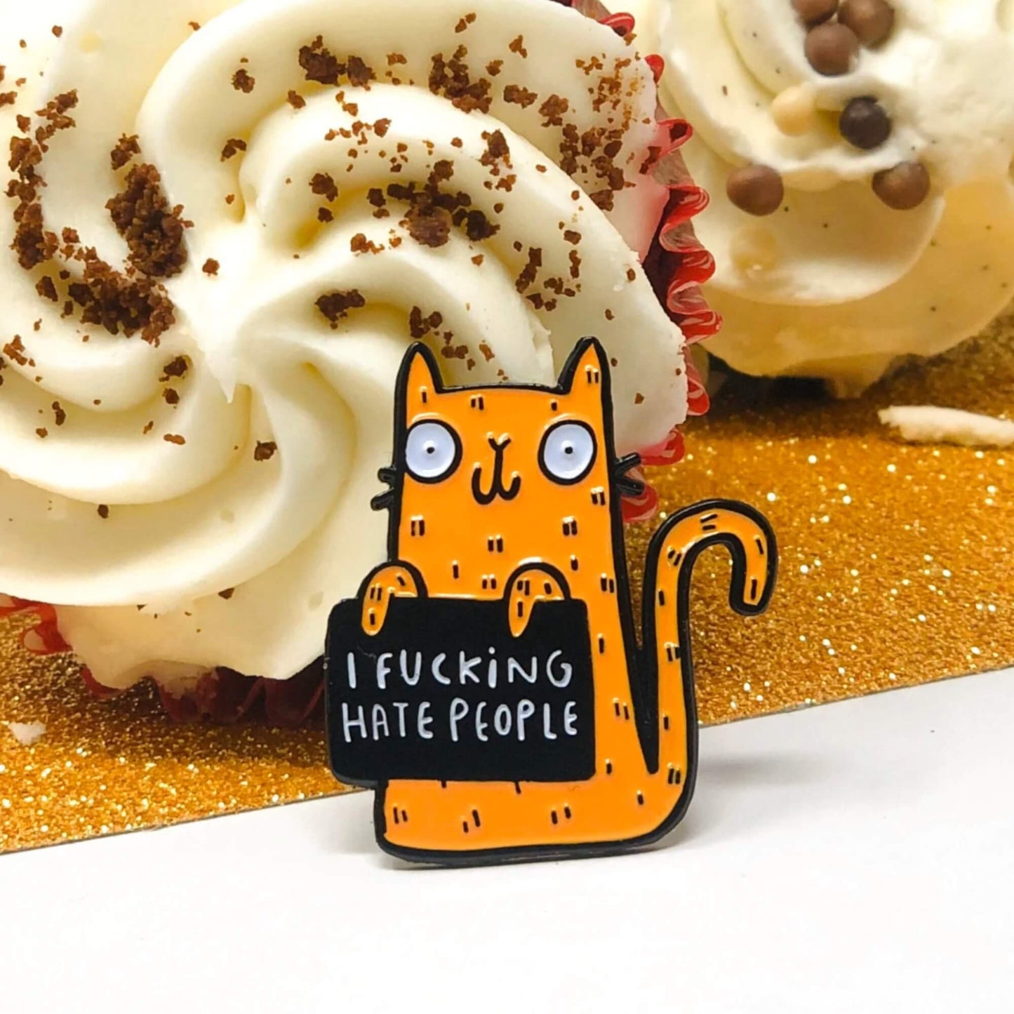 I Fucking Hate People Enamel Pin Badge
