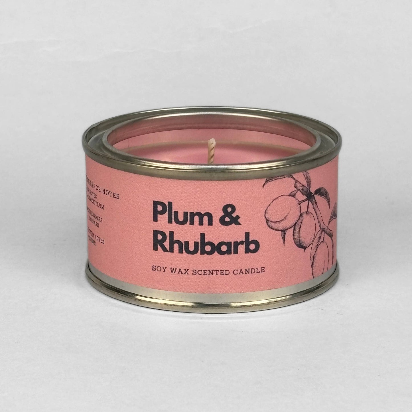 Plum & Rhubarb Paint Tin Candle