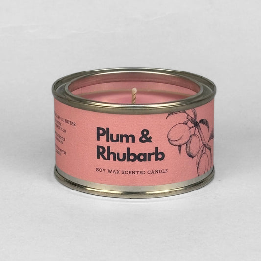 Plum & Rhubarb Paint Tin Candle