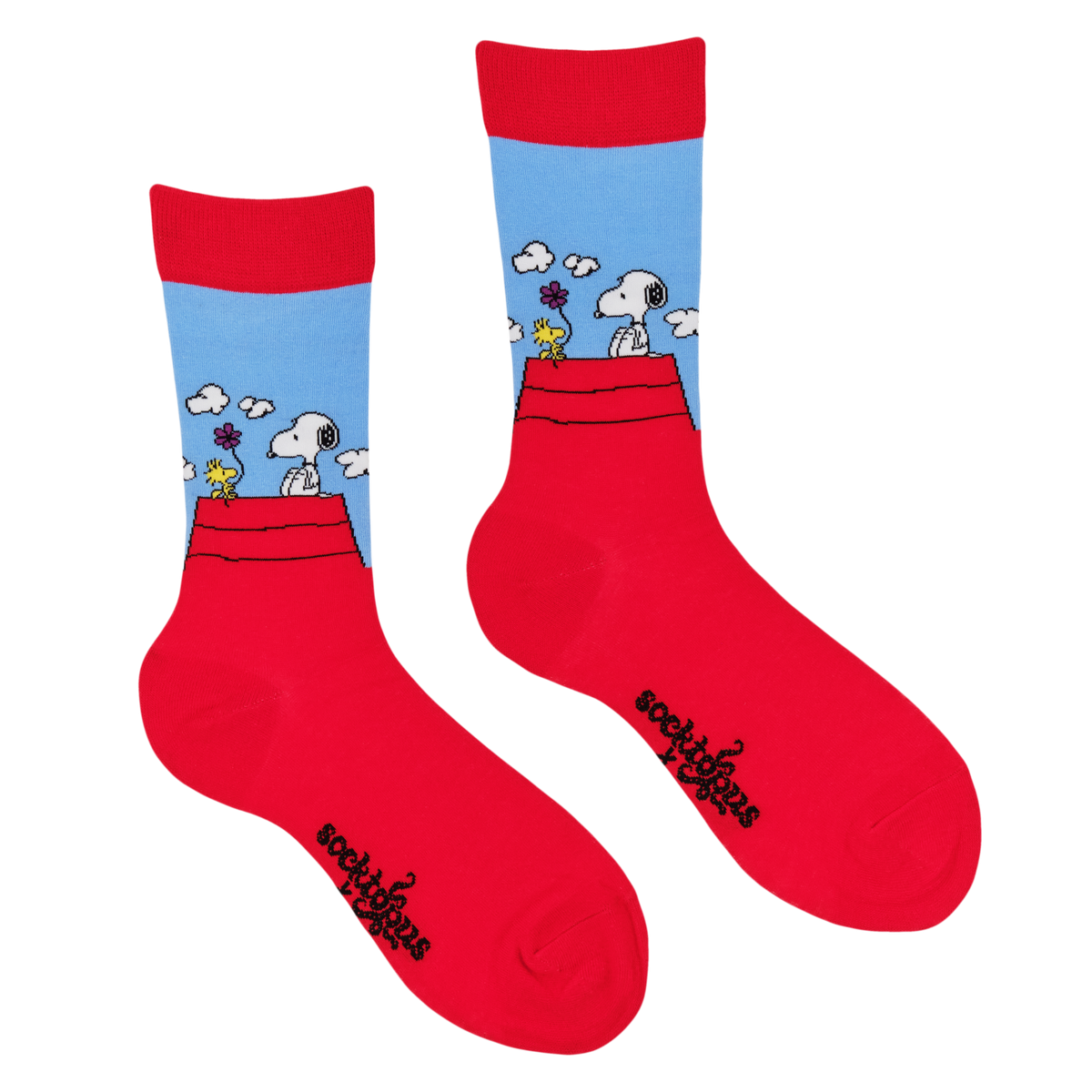 Peanuts Snoopy and Woodstock Crew Socks