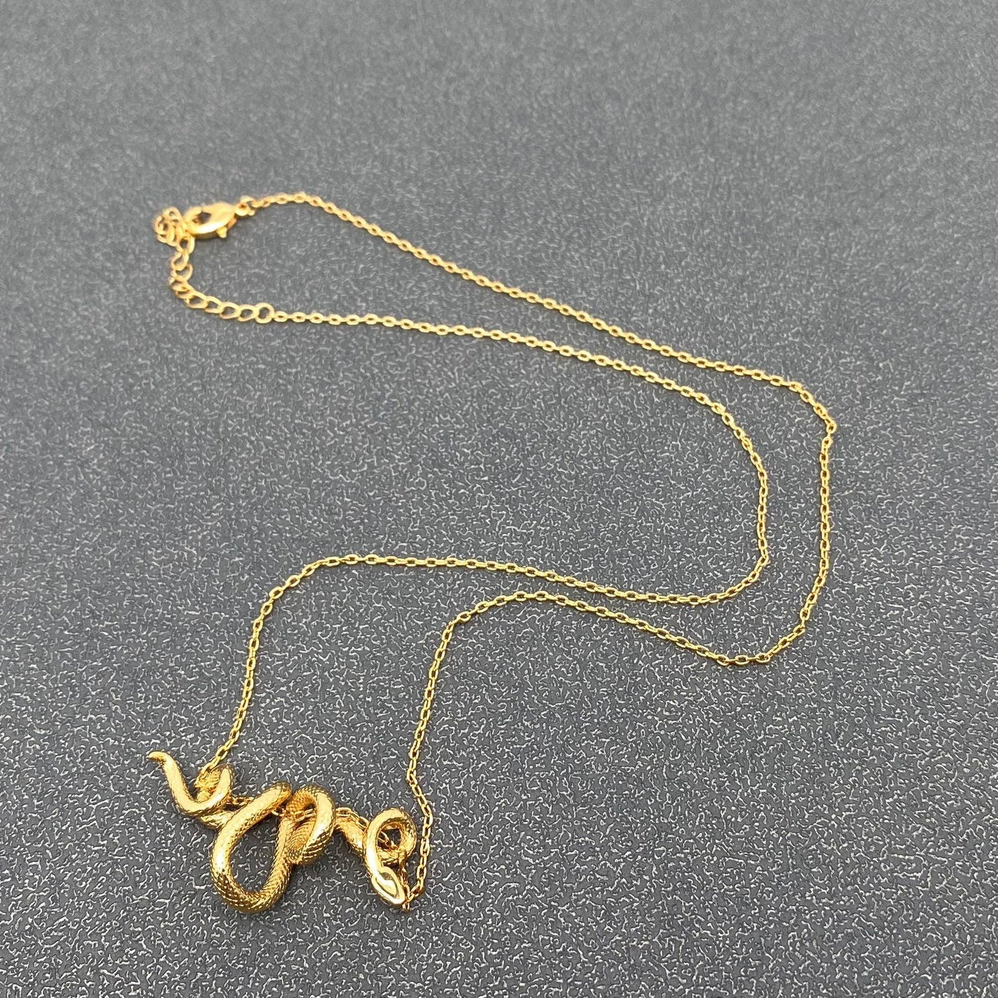 Python Winding Chain 18K Gold Plated Snake Necklace