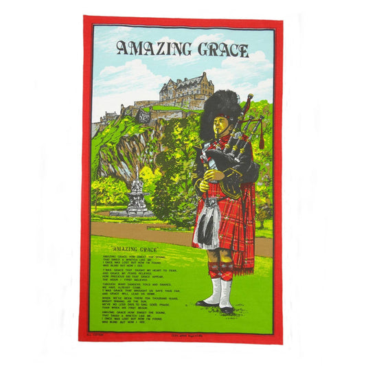 Amazing Grace Edinburgh Piper Cotton Tea Towel