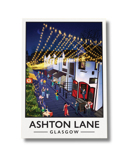Ashton Lane Glasgow A4 Print