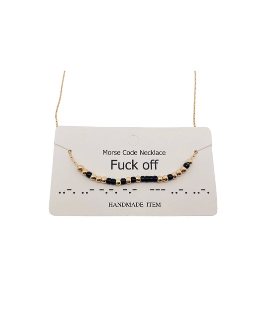 Fuck Off Morse Code Necklace