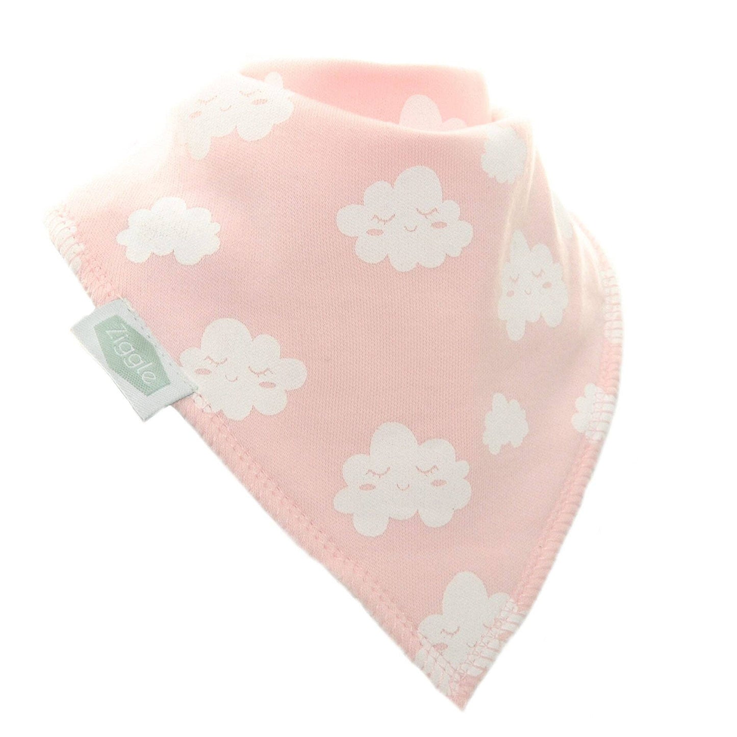 Pink Winking Clouds Baby Bib