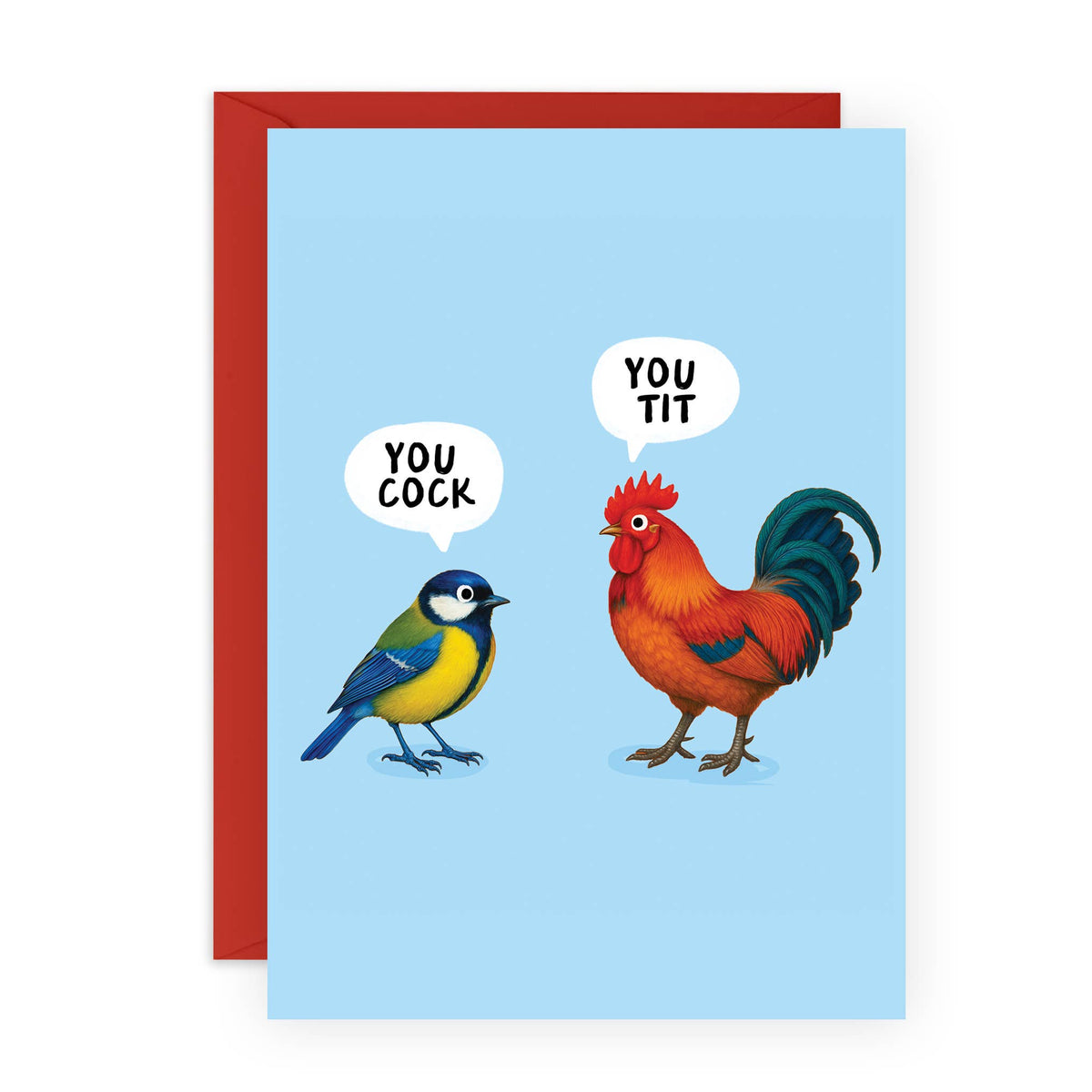 You Cock You Tit Greeting Card