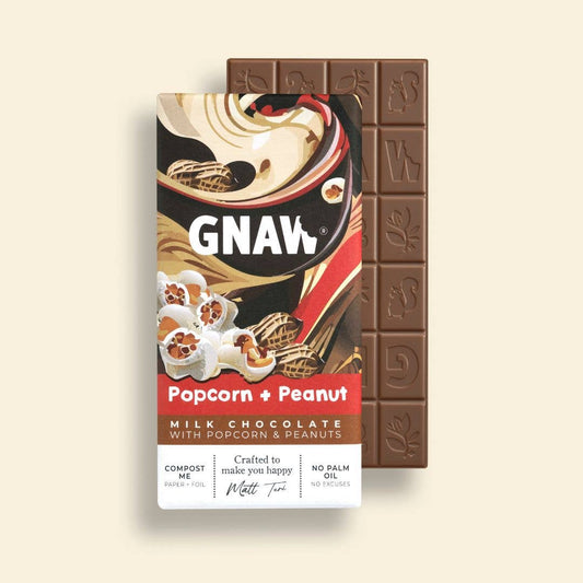 Great Taste Award Popcorn & Peanut Milk Chocolate Bar | 80g