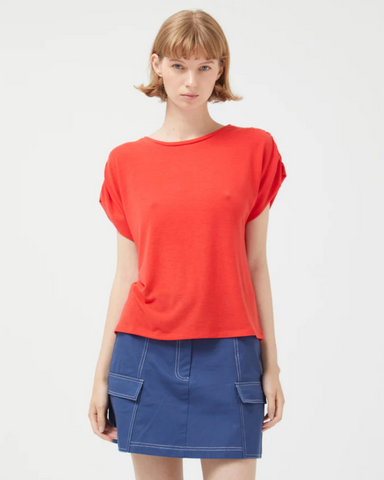 Red Relaxed Drop Sleeve T-Shirt by Compania Fantastica