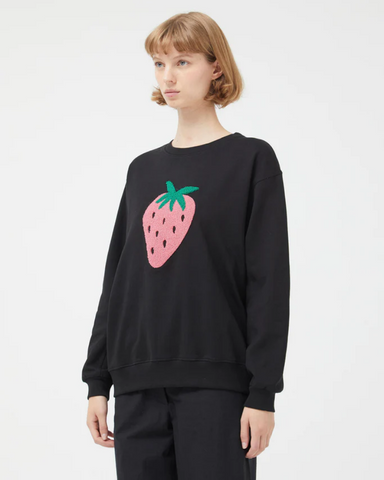 Strawberry Boucle Sweatshirt by Compania Fantastica