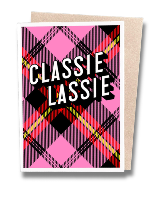 Classie Lassie Tartan Greeting Card