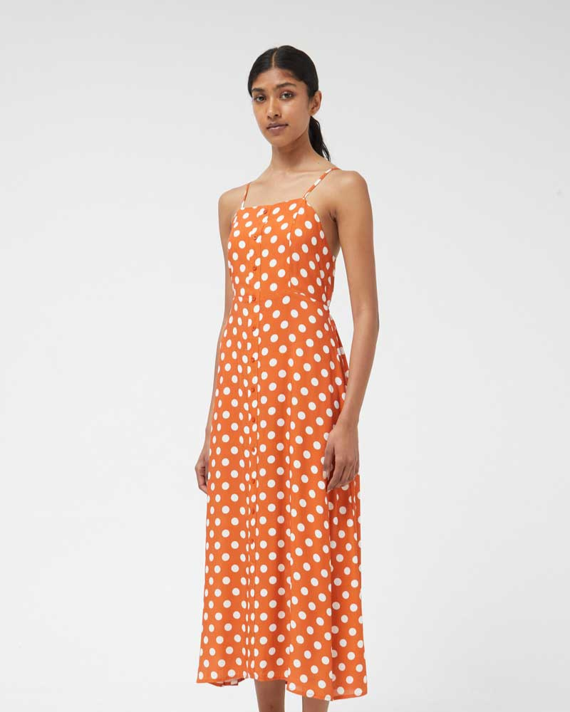 Polka dot dress pink boutique online