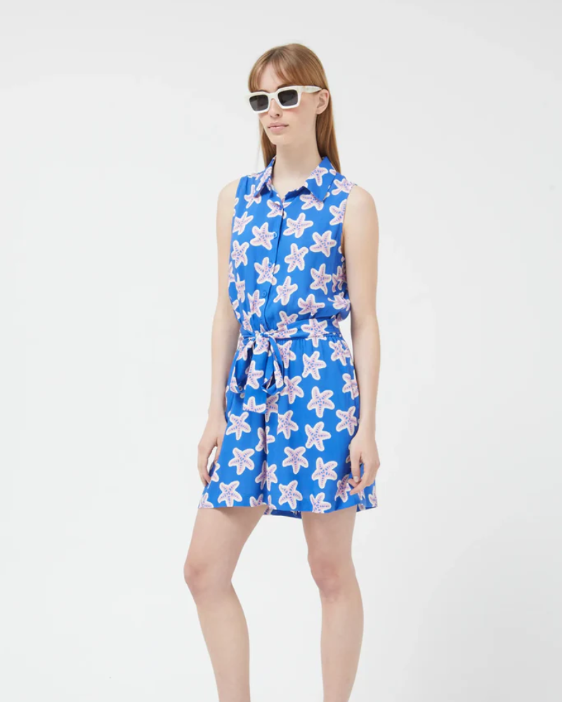 Starfish Print Playsuit Dress by Compania Fantastica