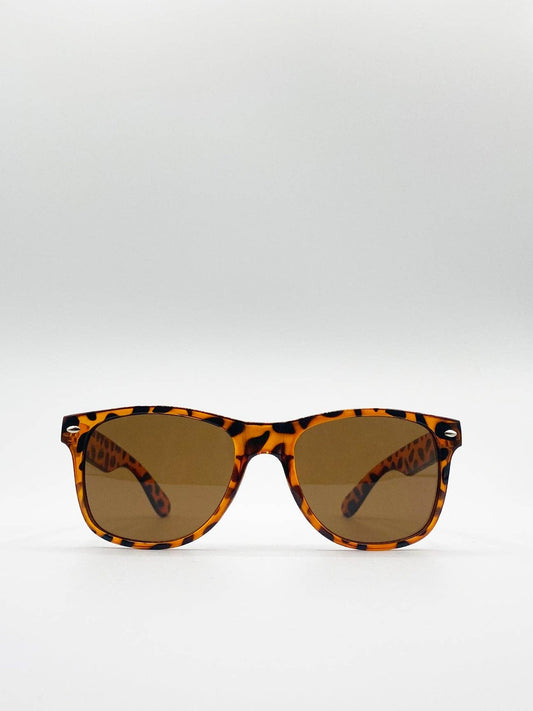 Tortoiseshell Wayfarer Sunglasses with Brown Lenses