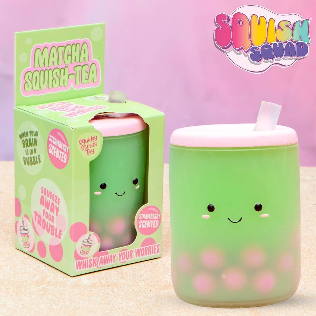 Squishy Matcha Boba Stress Toy