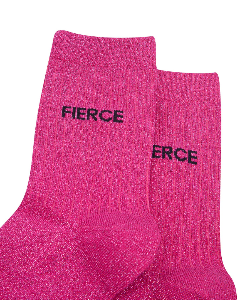 Fierce Combed Cotton Glitter Socks
