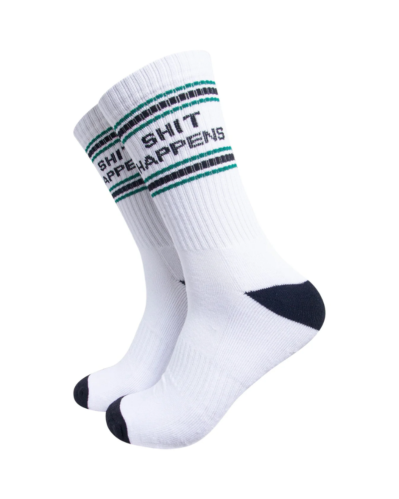 Shit Happens Organic Cotton Sport Socks