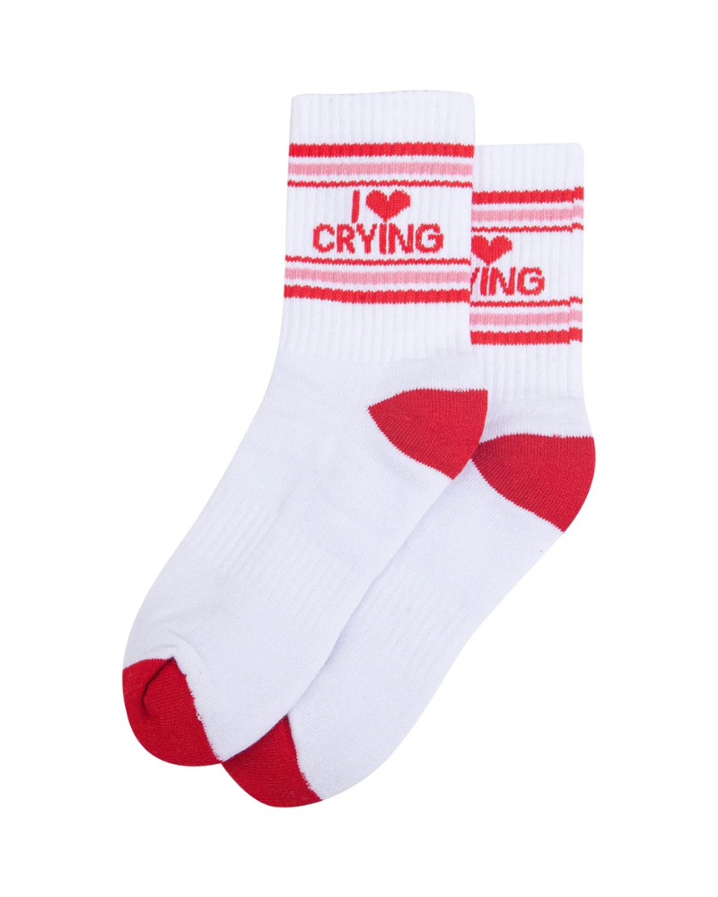 I Love Crying Organic Cotton Sport Socks