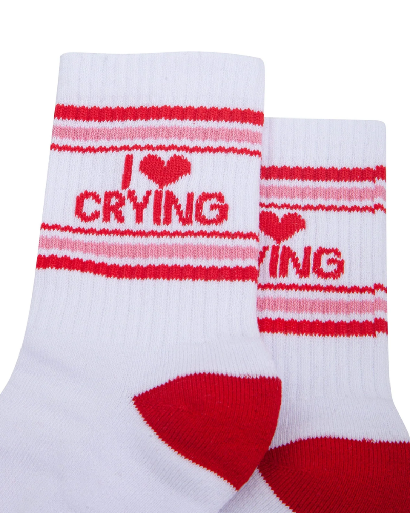 I Love Crying Organic Cotton Sport Socks
