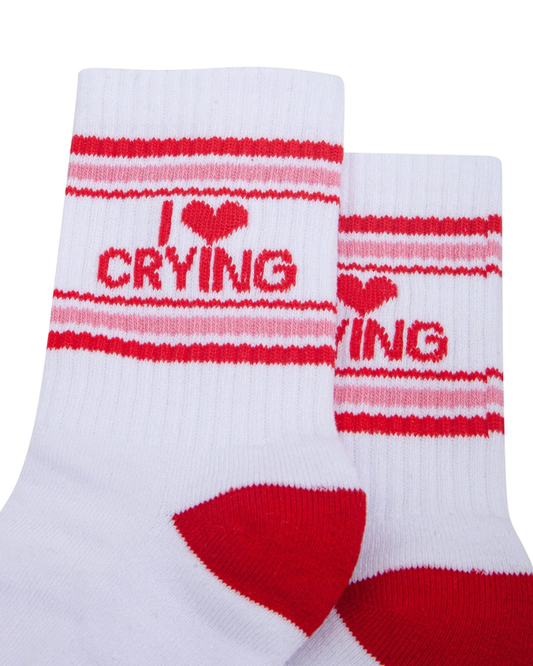 I Love Crying Organic Cotton Sport Socks