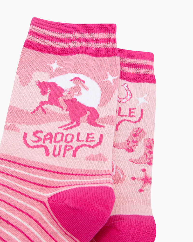 Saddle Up Cowgirl Combed Cotton Odd Socks