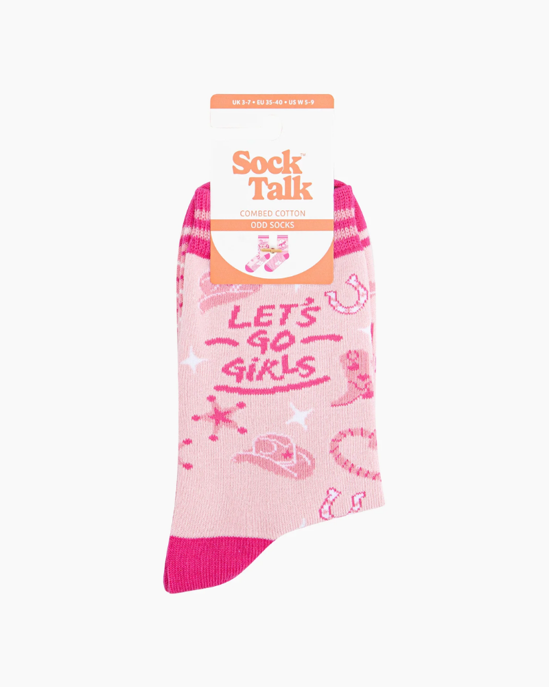 Saddle Up Cowgirl Combed Cotton Odd Socks