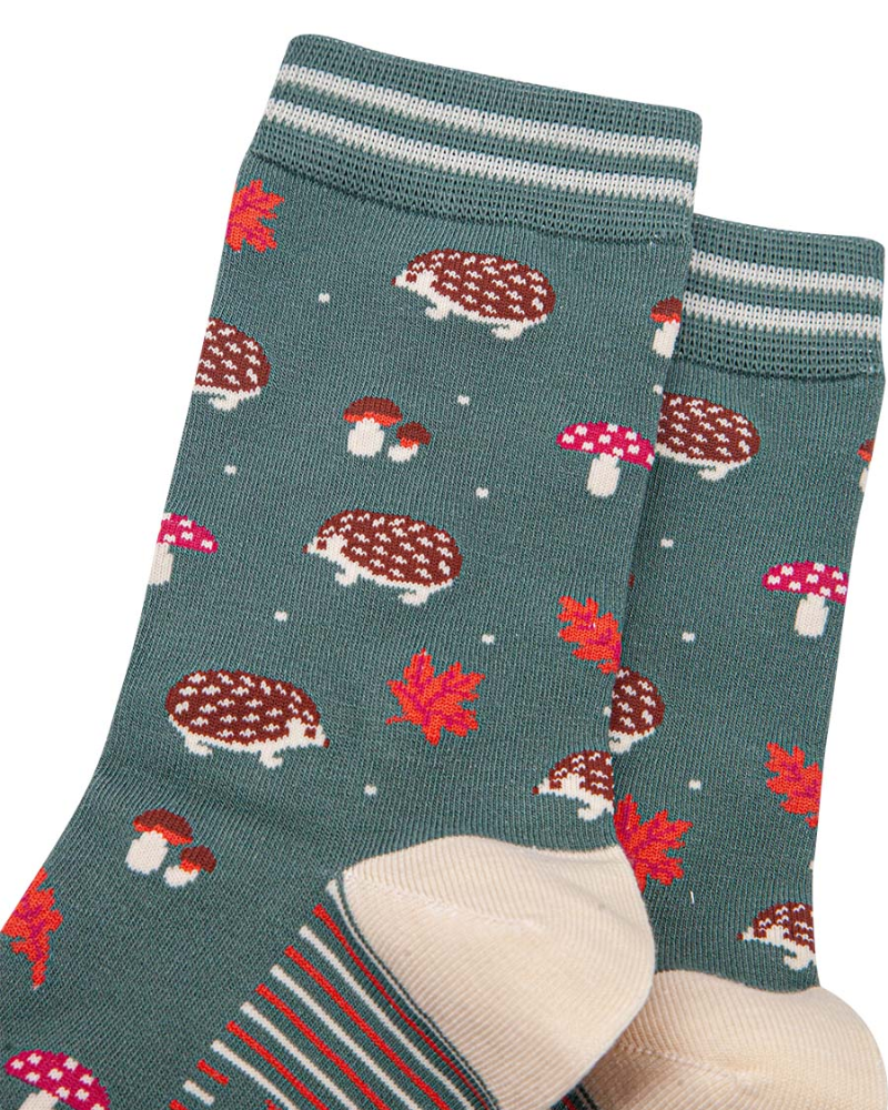 Hedgehog Toadstool Bamboo Socks