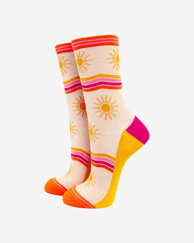 Sunshine Stripes | Unisex Bamboo Socks