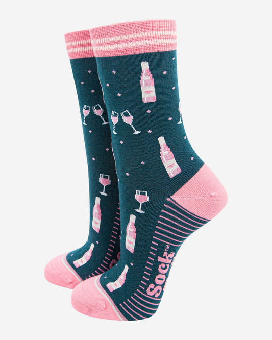 Rosé Wine Bamboo Socks