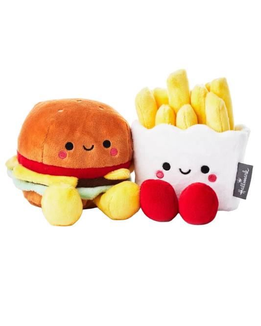 Burger & Fries Magnetic Soft Toy Pair