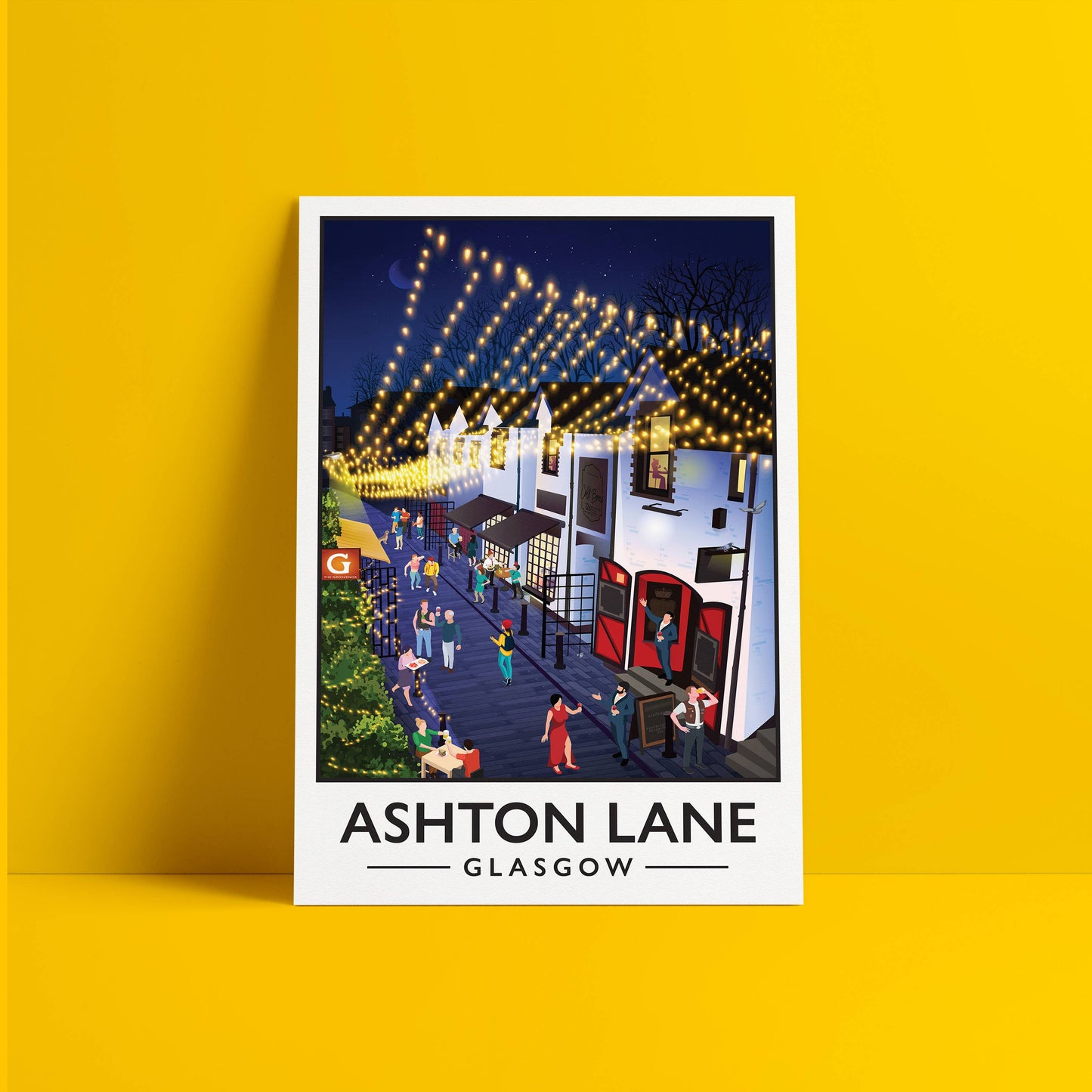 Ashton Lane Glasgow A4 Print