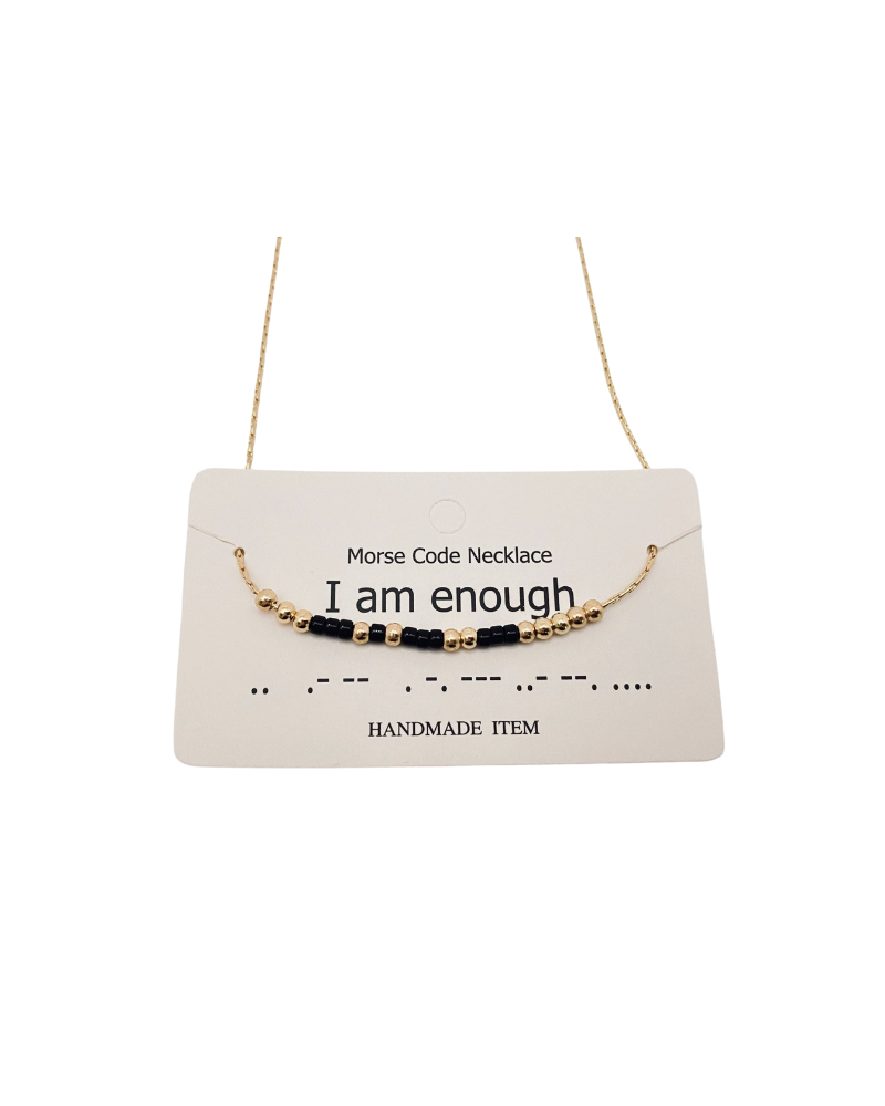 I Am Enough Morse Code Necklace
