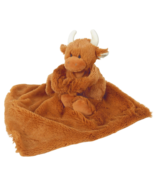 Highland Cow Plush Baby Soft Toy Comforter Blanket