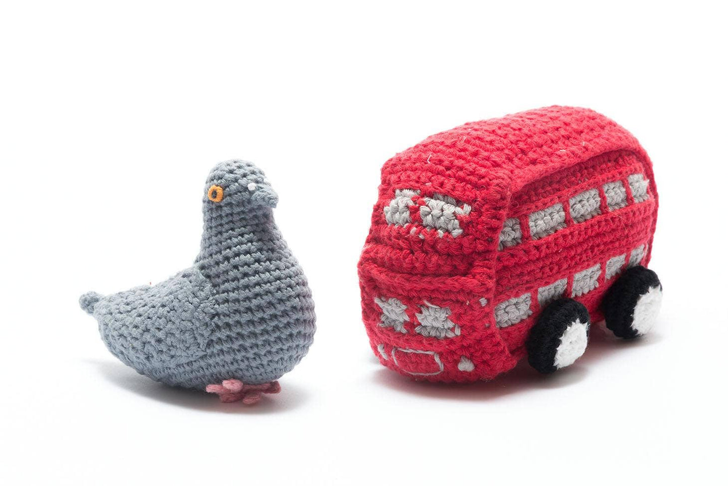 Glasgow Pigeon Crochet Baby Rattle