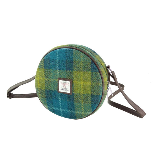 Harris Tweed 'Bannock' Round Bag in Blue