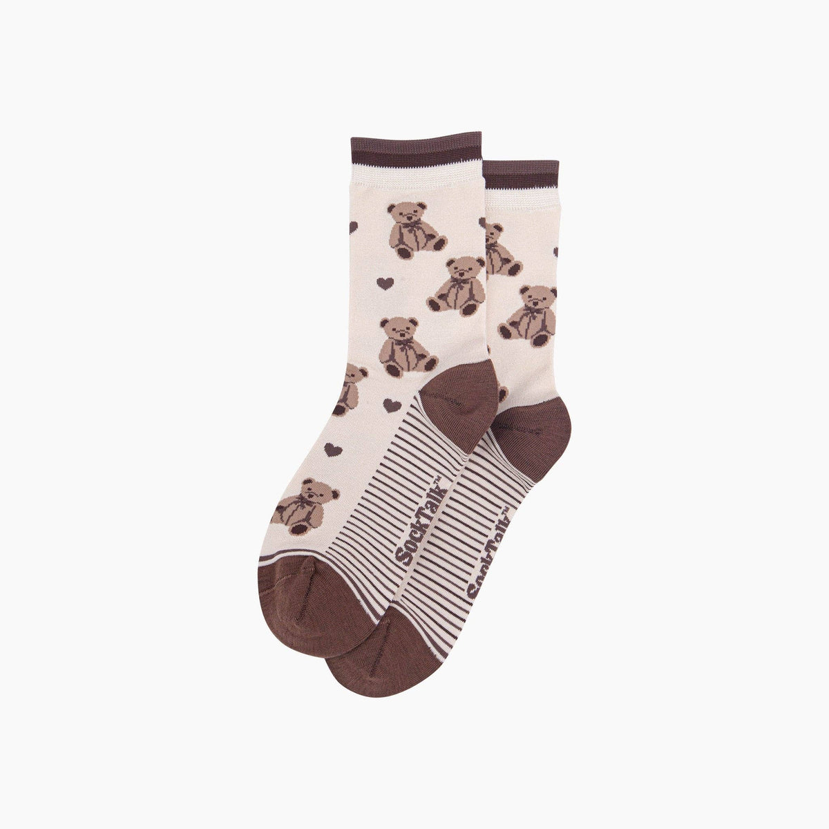Teddy Bear Bamboo Socks in Cream